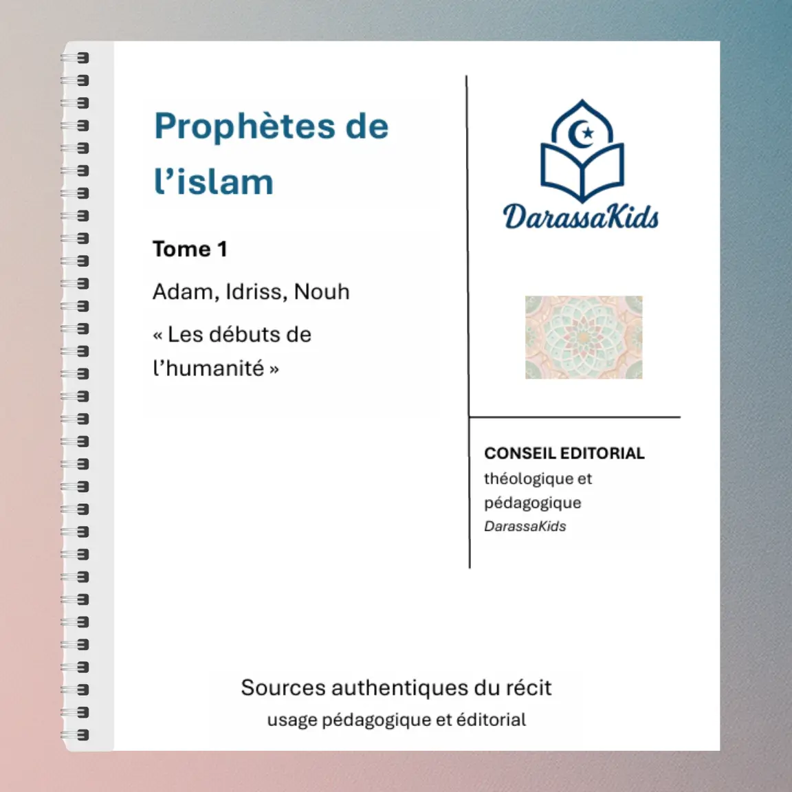 Fascicule sources authentiques Darassa Kids